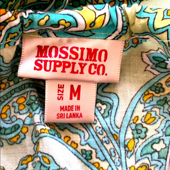 Mossimo Womens Vneck Cotton Paisley Tank Medium - Picture 5 of 6